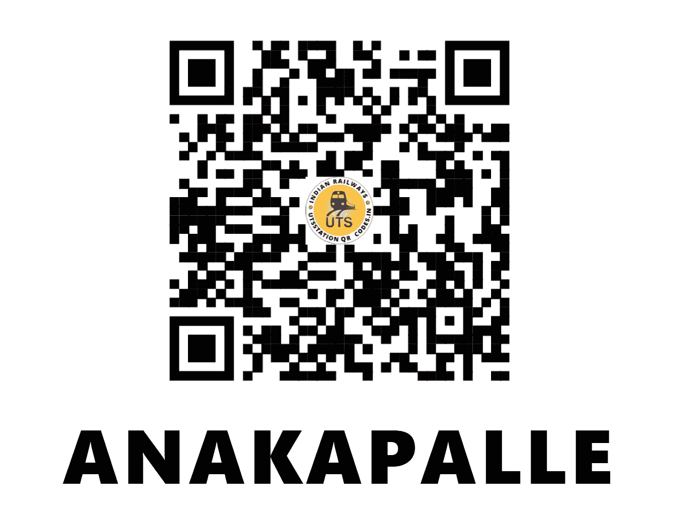 UTS QR Code for ANAKAPALLE - AKP - SC (ANDHRA PRADESH)
